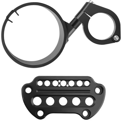 maXpeedingrods Support latéral pour instrument et coque de délocalisation pour Harley Sportster XL883 XL1200 1993-2020, noir