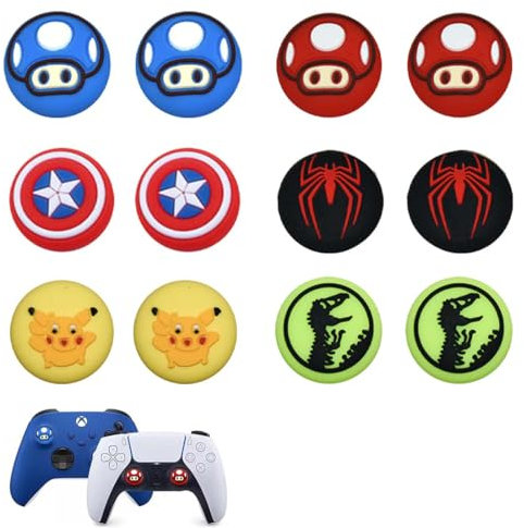 XUZOPIM Lot De 12 Capuchons De Joystick De Rechange, Caps Joystick, Capuchon Joystick Switch Capuchon De Stick Analogique Pour Manette Switch, Switch Lite Et Switch Oled