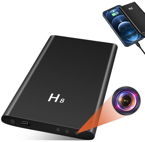 UYIKOO Telecamera Nascosta, Mini Telecamera Spia 5000mAh Power Bank, Portatile Spy Cam HD 1080P 20+ Ore Registrazione con Sensore di Gravità Visione Notturna