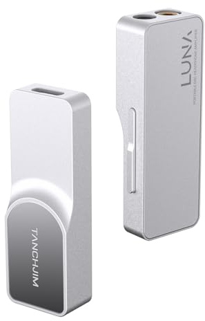 TANCHJIM Luna bärbar USB DAC AMP, hörlursförstärkare med dubbla 3,5 mm och 4,4 mm utgångar för ljudklarhet (Luna)
