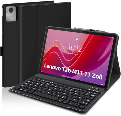 AGARELE Funda Teclado para Lenovo Tab M11 11 2024, Teclado Español Ñ Magnético para Lenovo Tab M11 [TB330FU/TB330XU], QWERTY Bluetooth Inalámbrico Funda Teclado, Negro