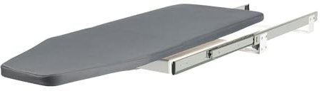 Vikbar strykbräda | med 180° justerbar järnbord | aluminiumlegering + bomull | upp till 45 kg | för sovrum omklädningsrum syrum | 80 x 29,5 x 12 cm