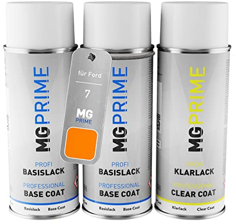 MG PRIME Billack sprayburkar för Ford 7 / 6FSEWWA Electric Orange Pearl +1K