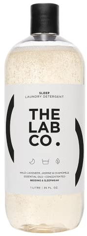 The Lab Co. Sleep Wash 1 Litre. Relaxing Laundry Detergent with Wild Lavender And Chamomile. Plant Based. Non-Bio. Concentrated. Up to 64 washes. For bedding and sleepwear.