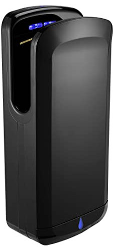 High Speed Jet Force Junior Blade Hand Dryer, Quiet Eco Electric Hand Dryer, IP23 Wall Mounted (Black)