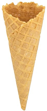 wisefood Eiswaffel - 50 Süße Eistüten ohne Rand Ø 50mm perfekt für Softeis - essbare und knusprige Softeiswaffel - Alternative zu Plastik Eisbechern
