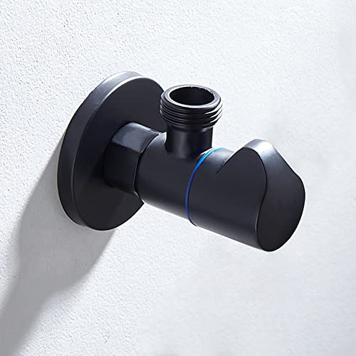 BiaoTeng Eckventil Schwarz Matt Bad, Kugelhahn 1/2 Zoll, Selbstdichtend, Für Toilette