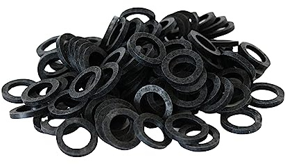 Junta Plana de Goma EPDM 3/8 Pulgada (14,5 x 10 x 2 mm) – Lote de 100 – Estanqueidad Segura para Agua, Calefacción y Fontanería