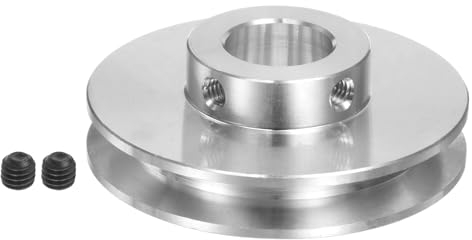 QUARKZMAN V-Typ Riemenscheibe 14mm Bohrung 50mm Außendurchmesser Einzelrille Aluminiumlegierung für 3-5MM PU Rundriemen Motorwellen-Bohrmaschine