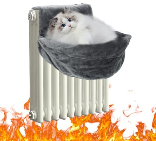 Eevhrqw cat hanging bed,Hanging Bed for Cats Heating,Comfortable Cat Bed for Heaters,Cat Hammock for Heaters,Foldable Cat Bag,Perfect for Cats, Kittens, Puppy Dog
