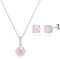 Philip Jones Sterling Silver Rose Quartz Gemstone Set