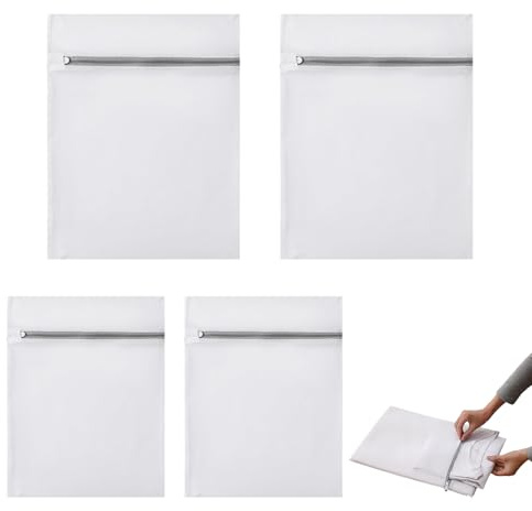Sacchetti lavatrice biancheria 4 pezzi retina con cerniera resistente 30x40 40x50 cm proteggi indumenti delicati intimo reggiseni calzini lavaggio viaggio organizzazione