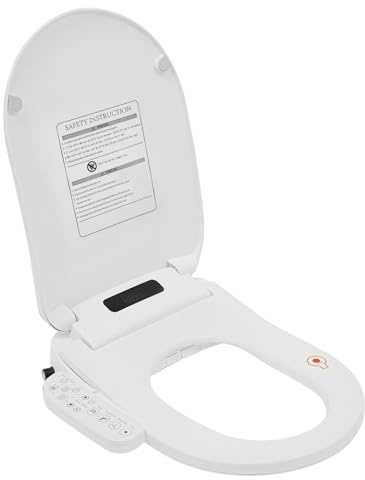 Intelligenter Smart Toilettensitz WC Bidet mit Automatischem Deckel,Toilette Dusche Bidet Beheizter Sitz mit 4 Heizung Warmwasserreinigung & Warmlufttrocknung,Dusch WC Aufsatz mit LED-Display