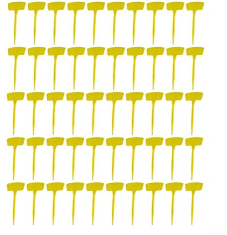 Etichette per piante in plastica da 20 cm, confezione da 50 per progetti di giardinaggio, progettate per resistere agli elementi esterni e fornire etichette trasparenti e riutilizzabili (giallo)