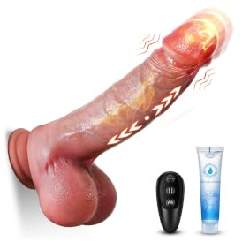 22CM Gode Realiste Sex Toýs Femme Homme Couple - Dildo Sex Toy Vibro-Masseur Va et Vient avec 7 Poussées & 10 Vibrations,Godemichets Sextoy Plug Anal Godemichés Gode Homme Pour Anus Godes Ceintures