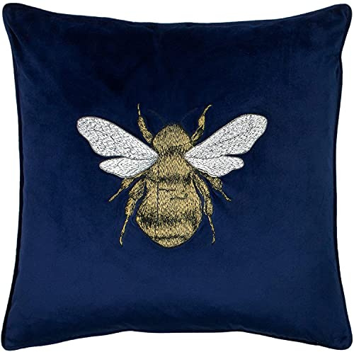 Paoletti Hortus Coussin, Velours, Marine, 50 x 50cm