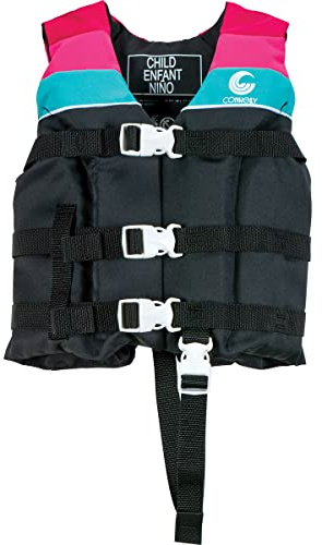Connelly Child Retro Nylon Life Vest - Black/Pink