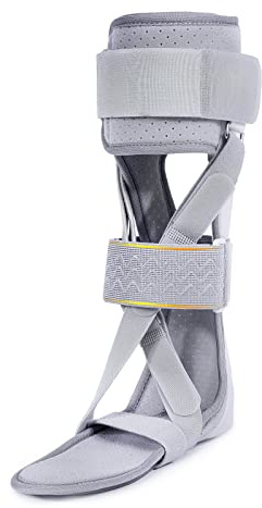 AFO - Soporte para caída de pie, ortesis médica para caminar con zapatos para hemiplejia (medio-derecha)