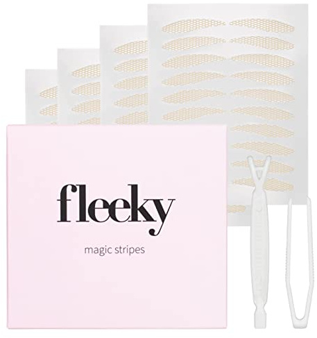 fleeky Schlupflider Stripes Magic - unsichtbare Augenlider Stripes zum Schlupflider-Lifting ganz ohne OP, eyelid tape, Doppel-Schluplid Aufkleber zu Kaschierung (XL)