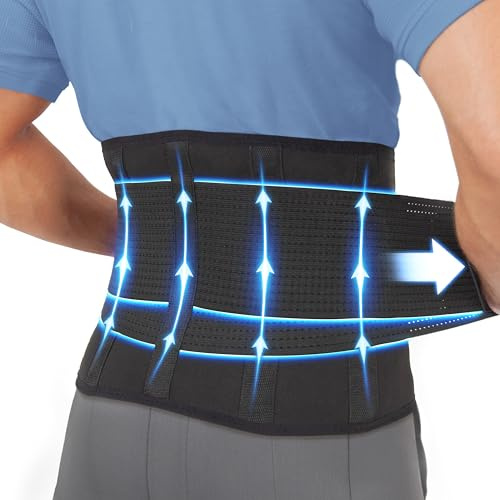 Clever Yellow faja lumbar mujer y hombre - Faja terapéutica para la espalda baja - La única faja lumbar trabajo certificada de grado médico para aliviar el dolor de la espalda baja - Talla XXL