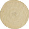 -LUXOR- living Teppich IBO - Juteteppich rund für Wohnzimmer und Schlafzimmer - Boho Teppich rund aus Jute und Baumwolle – Naturteppich in beige 60 cm rund