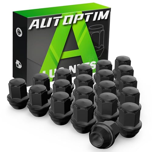 AUTOPTIM M14x1.5 OEM Lug Nuts - 20 Pcs Black for Ford Factory Style Wheel