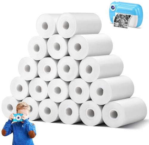 Thermal Paper for Kids Instant Print Cameras, 20 Rolls, 57mm, White