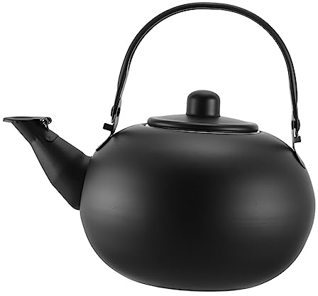 Gatuida Tetera De Acero Inoxidable Con Fondo Plano y Filtro Para Infusión Hervidor Rápido Para Cocina Doméstica y Estufa De Gas Capacidad Color Negro