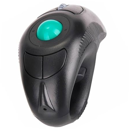KOMBIUDA Trådlös Handhållen Trackball med USB Port Ergonomisk Delfinform för Vänster Högerhänta Bärbar Bekväm för Laptopanvändare Minskar Strålning Ögontrötthet