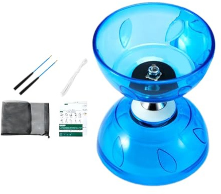 Chinese Yoyo - Gioco Da Viaggio A Doppia Testa Con Borsa A Rete E Bastoncini | Set Yoyo Professionale E Reattivo Per Divertenti Abilità, Giochi, Coordinazione, Feste Scolastiche, Feste A Casa