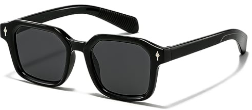 CIKJUK Polarisierte Sonnenbrille Kinder für Jungen Mädchen - Biegsamer Sichere Quadrat Rahmen Kindersonnenbrille UV Schutz - Schwarz