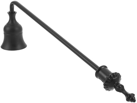 ORFOFE Apagavelas Metálico con Mango Largo Negro Extintor de Velas Rústico para Aromaterapia y Decoración Navideña Accesorio Apagamechas Práctico para Uso en Hogar y Eventos