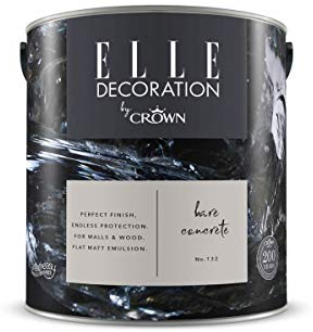 ELLE Decoration by CROWN 2.5L Flat MATT Emulsion Paint - Bare Concrete No 132