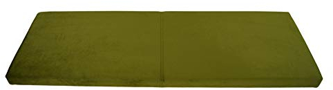 Lycce Bankauflage L Klemmkissen Fresh 1 Leiste, 2-Sitzer Sitzkissen Samtstoff Oliv, Banktiefe ab 35 cm, 2-Sitzer