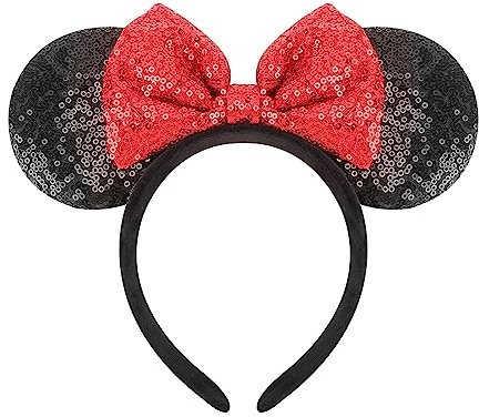 DRESHOW Med Musöron Och Båghuvudband Glitter Partydekoration Cosplay Costume för Kvinnor