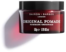 Daimon Barber Pomata originale a base d'acqua, lucentezza media, tenuta media, pomata per capelli da uomo, per schiena liscia, pompe e acconciature naturali, lascia i capelli setosi e morbidi, per