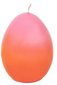 Talking Tables Egg Shaped Candle Pink Orange Ombre | Unscented Decorative Candle for Spring Easter Table Centrepiece, Birthday or Mother's Day Gifts, 10 Hour Burn Time, Eco-Friendly Packaging