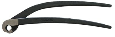 Tenaglia Curva Professionale per Carpentiere, Piastrellista, Cementista, Falegname, Muratore – Acciaio Forgiato - Manici Rivestiti in Plastica Laccati Nero