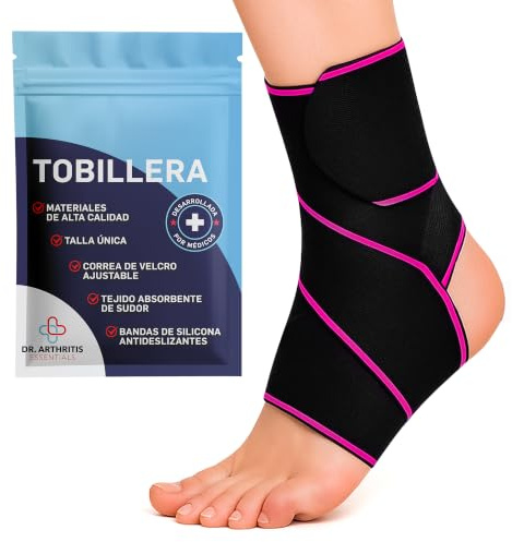 Dr. Arthritis Essentials, cavigliera di supporto per donne e uomini, fascia stabilizzatrice per distorsioni, tendiniti, infortuni d'Achille, corsa, basket e altro ancora, adatta al piede sinistro e