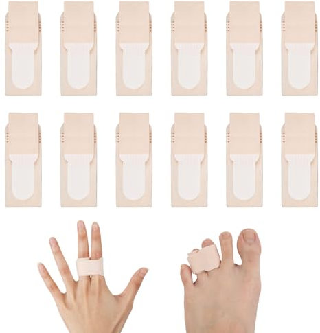 12 Stück Finger Tape Zehenwickel, Buddy Tape Fingergurte Finger Loop Tape Schiene Buddy Straps Finger Buddy Wraps für Finger Und Zehen