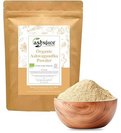 Organic Ashwagandha Powder | Indian Ginseng Roots Premium Quality Certified by Soil Association 50g-1900g (450g)