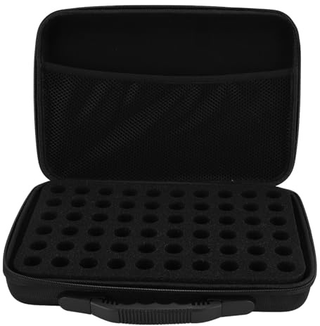 Estuche de Almacenamiento de Pintura Modelo 60 Botellas, Caja Organizadora de Tinta Artesanal con Incrustaciones de Espuma y EVA Rígida para Artistas, Maletín de Pintura Portátil