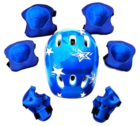 HEEZOU Juego de protección infantil ajustable con protección para la cabeza, rodillas, codos y muñecas para niños de 3 a 16 años, para scooter, patineta, ciclismo