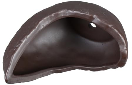 Abaodam Pot de fleurs succulentes en céramique en forme de lune avec drainage pour décoration d'intérieur et de bureau, pot de bonsaï respirant pour plantes