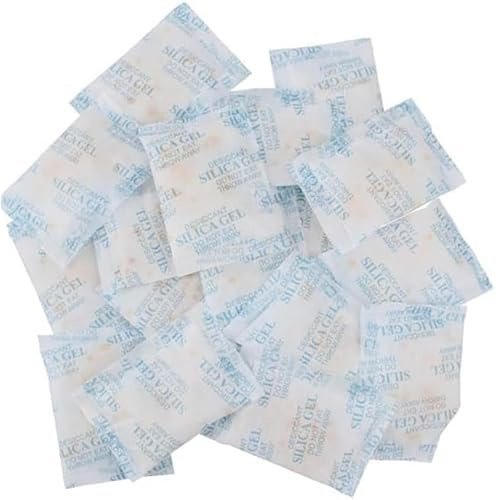 10Gram x 60 Packs Silica Gel Sachets, Silica Gel Packets Desiccant Sachets, Desiccant Bags Dehumidifiers for Room Kitchen Wardrobe Cupboard car Bedroom Camera Lenses Shoes