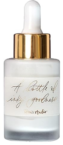 Tom’s Studio Premium Calligraphy Ink | (30ml, White) | Water Resistant Ink for Dip Pens & Brushes, with Pipette | Best for Flourishes, Artwork and Illustrations | Acid Free, Non Toxic and Vegan |