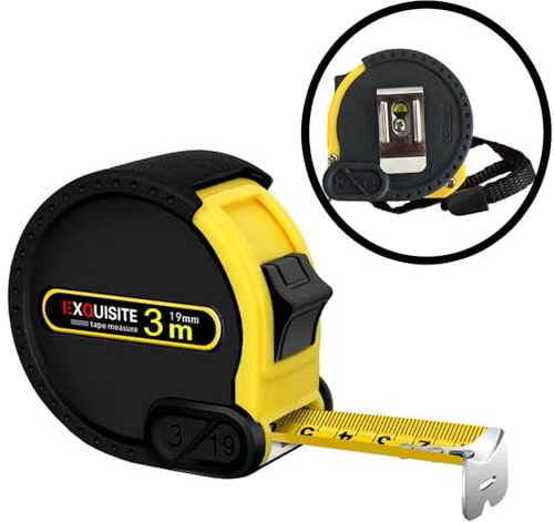 ATB-Foger 1 Pack 3M/9.84ft Tape Measure Stainless Steel Retractable Measuring Tape 19MM Straightness 1.8M Waterproof Tape Measure, Retractable Double Sided Graduated
