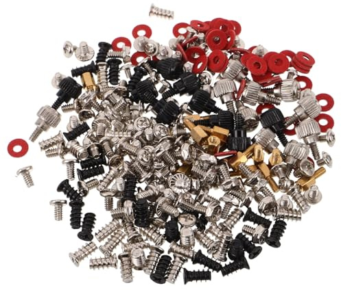 Gatuida 360 Tornillos para Computadora Kit de Tornillos para Carcasa PC Ventilador y Disco Duro Set Metálico Organizado para Montaje y Actualización de Hardware