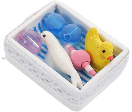 Wsdsgz Boîte de rangement en forme de baignoire pour maisons de poupées 1/12 - Décoration de chambre d'enfant - Dentelle blanche - Accessoire éducatif - Activités pour enfants - Accessoires de salle