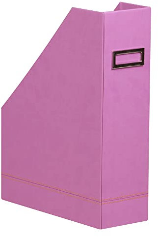 Rhodia 318931C Stehsammler (10 x 25 x 31 cm, Etikettenhalter, praktisch und strapazierfähig, Kunstleder, elegant, ideal für Ihr Büro) 1 Stück, lila